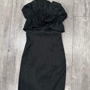 Elegant Black Strapless Dress